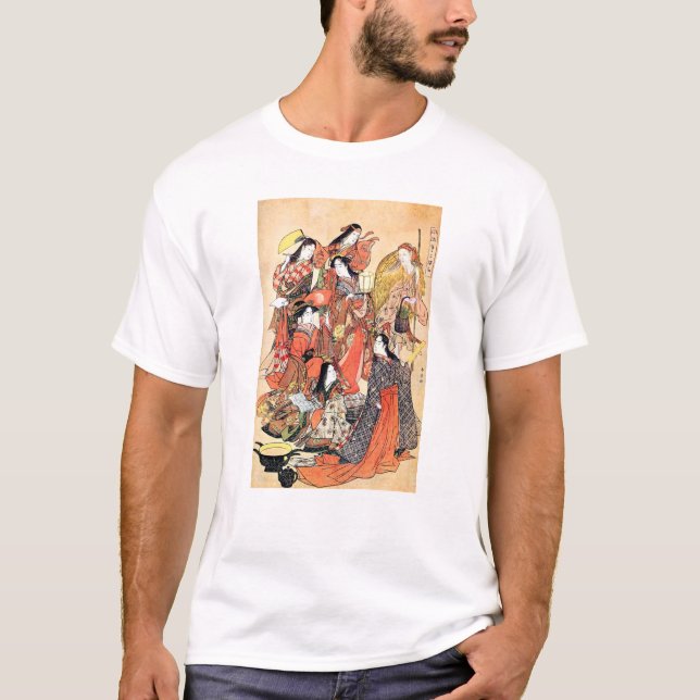 Coole orientalische traditionelle japanische Frau T-Shirt (Vorderseite)