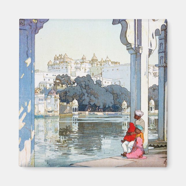 Coole orientalische Yoshida Hiroshi udaipur Palace Magnet (Vorne)