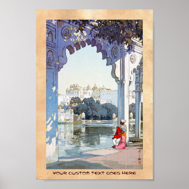 Coole orientalische Yoshida Hiroshi udaipur Palace Poster (Vorne)