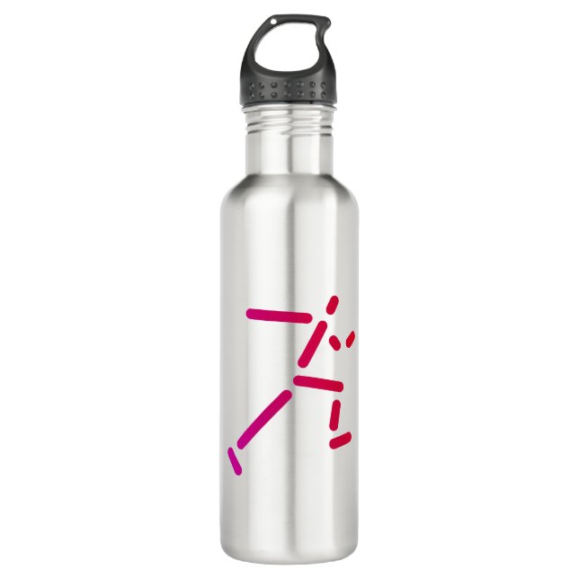 Coole originelle Triathlon Water Flasche Edelstahlflasche (Vorderseite)
