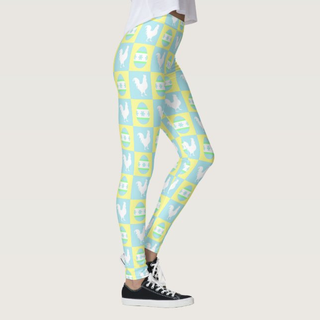 Coole Osterprüfbrett Muster-RasterEggen Leggings (Rechts)