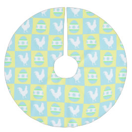 Coole Osterprüfbrett Muster-RasterEggen Polyester Weihnachtsbaumdecke