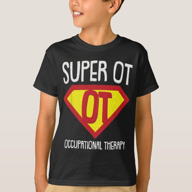 Coole OT-A-Therapie mit Superhelden T-Shirt (Vorderseite)