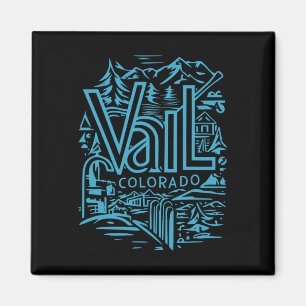 Coole Outdoor-Ski-Vintage-Erinnerung Besuchen Sie Magnet