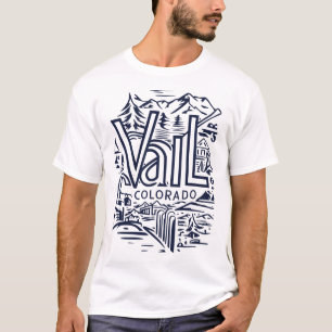 Coole Outdoor-Skiing-Vintage-Erinnerung Besuchen S T-Shirt