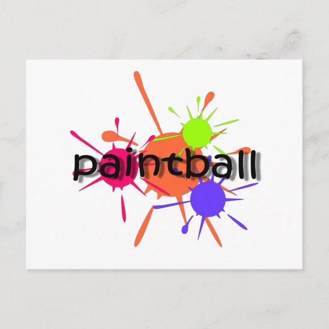 Coole Paintball Postkarte (Vorderseite)
