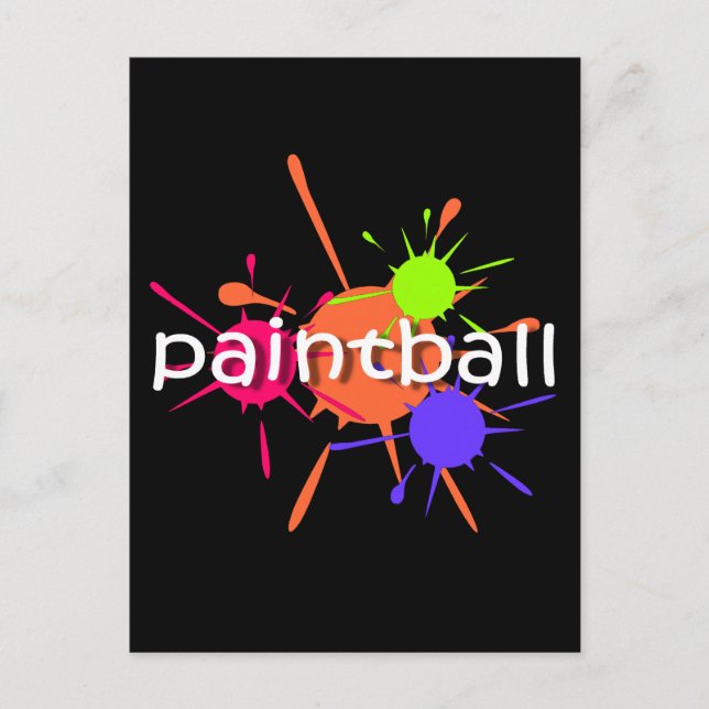 Coole Paintball Postkarte (Vorderseite)