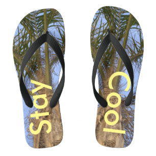 Coole Palm Trees Blue Sky Flip Flops bleibe