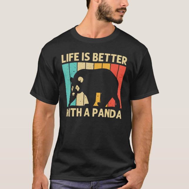 Coole Panda für den Vater Panda Bären Tierzook T-Shirt (Vorderseite)