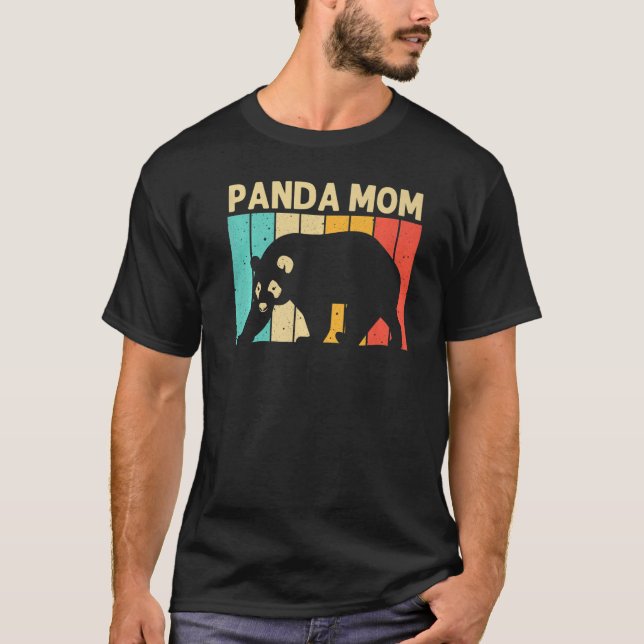 Coole Panda für Mama Mutter Panda Bären Tierzooke T-Shirt (Vorderseite)