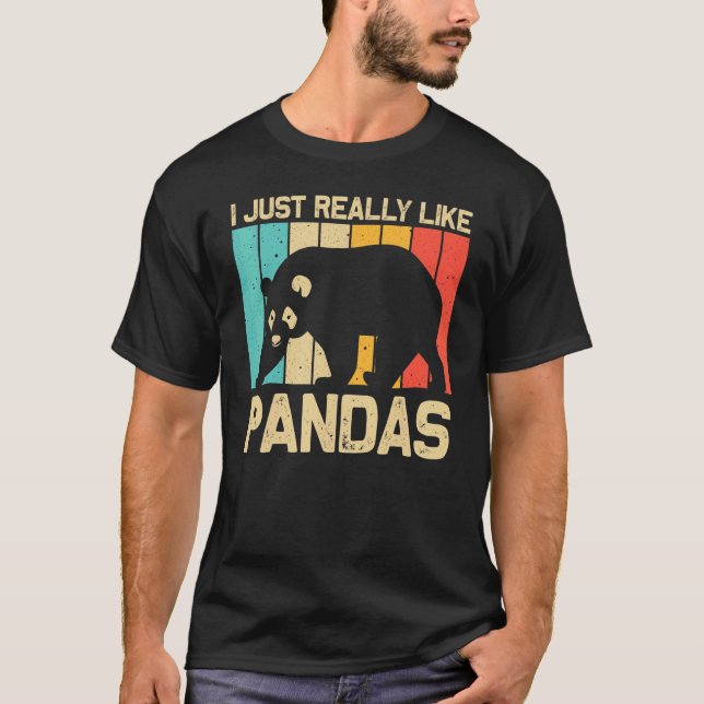 Coole Panda für Männer Frauen Panda Bear Animal Zo T-Shirt (Vorderseite)