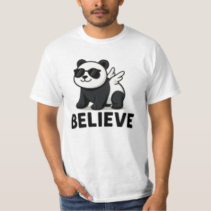 Coole Panda mit Sonnenbrille glauben Motivierend T-Shirt