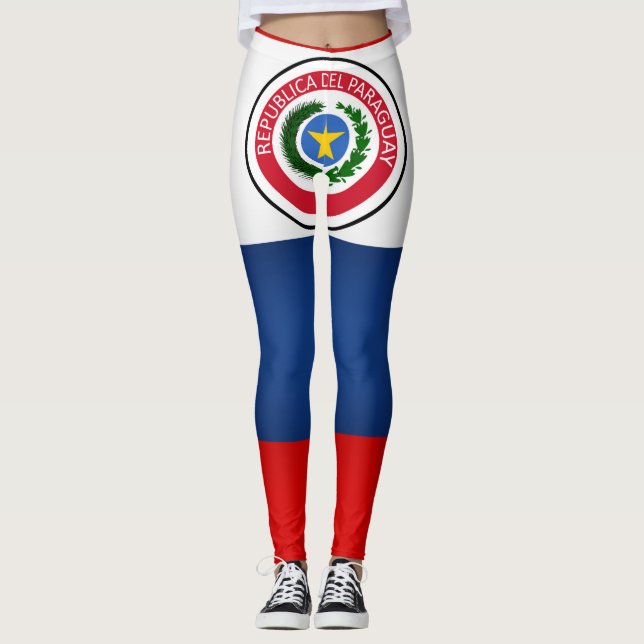 Coole Paraguay-Flagge Leggings (Vorderseite)