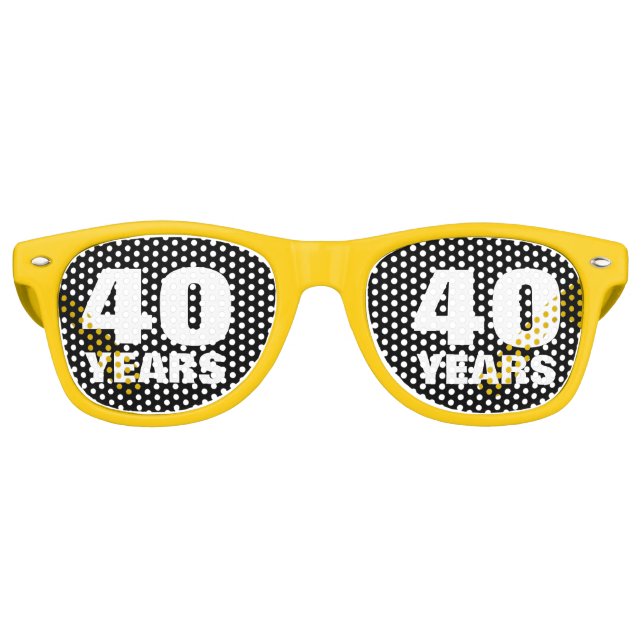 Coole Party-Schattierungen zum 40. Hochzeitstag Partybrille (Vorderseite)