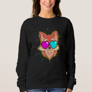 Coole Party-Tier Sonnenbrille Waldtier Fuchs Sweatshirt