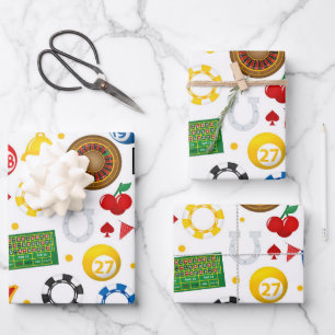 Coole Party-Wrapping-Papierblätter für Casino Geschenkpapier Set