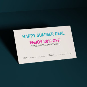 Coole Pastelfarben Salon Termin Coupon