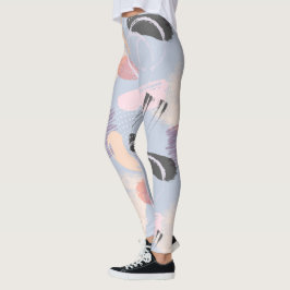 Coole Pastellfarben Pinselstriche Leggings