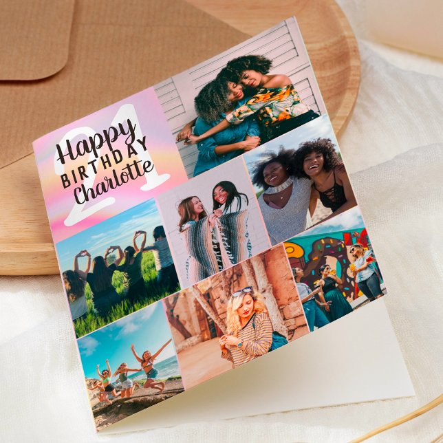 Coole pastellfarbene Marmorsäulen Fotos Kollage Gr Karte (Von Creator hochgeladen)