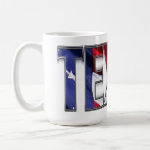 Coole Patriotik Texas und die amerikanische Flagge Kaffeetasse