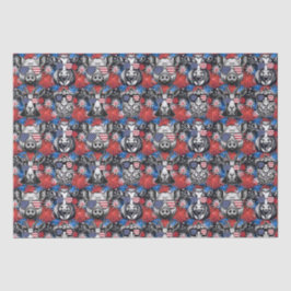 Coole Patriotische Barnyard Tiere Seidenpapier