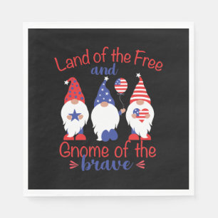Coole Patriotische Gnome Landfreie Wortkunst Serviette