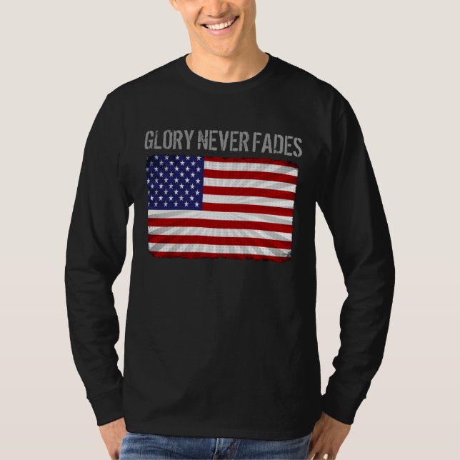 Coole patriotische Herrlichkeit verblasst nie und  T-Shirt (Vorderseite)
