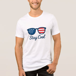 Coole Patriotische Sonnenbrille bleibe - amerikani Tri-Blend Shirt