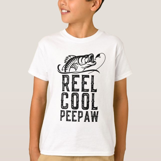 Coole Peepaw Fishing Funny Großvater Geschenk Chri T-Shirt (Vorderseite)
