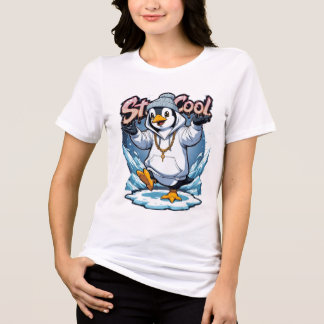 Coole Penguin Art bleibe - Chill Winter Tri-Blend  Shirt