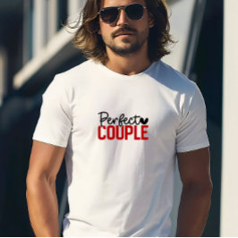 Coole, perfekte Couple Print T-Shirt