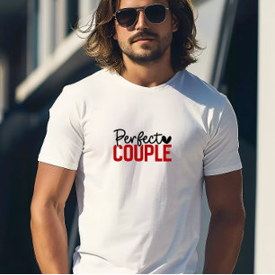 Coole, perfekte Couple Print T-Shirt