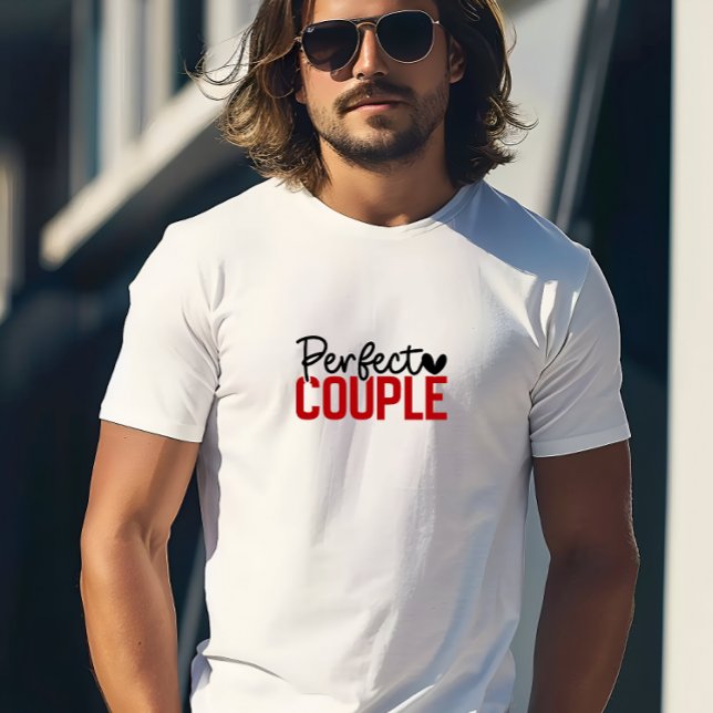 Coole, perfekte Couple Print T-Shirt (Cool Perfect Couple Print T-Shirt)