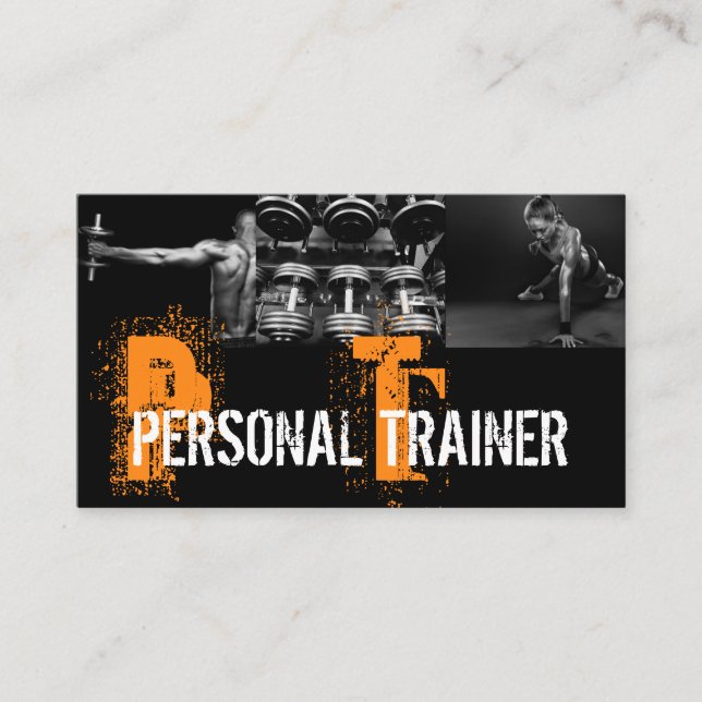 Coole Personal Trainer Gym Fitness Business Card Visitenkarte (Vorderseite)