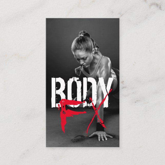 Coole Personal Trainer Gym Fitness Business Card Visitenkarte (Vorderseite)