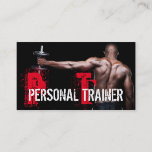Coole Personal Trainer Gym Fitness Business Card Visitenkarte