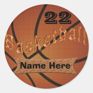 Coole Personalisierte Basketballkleber Runder Aufkleber