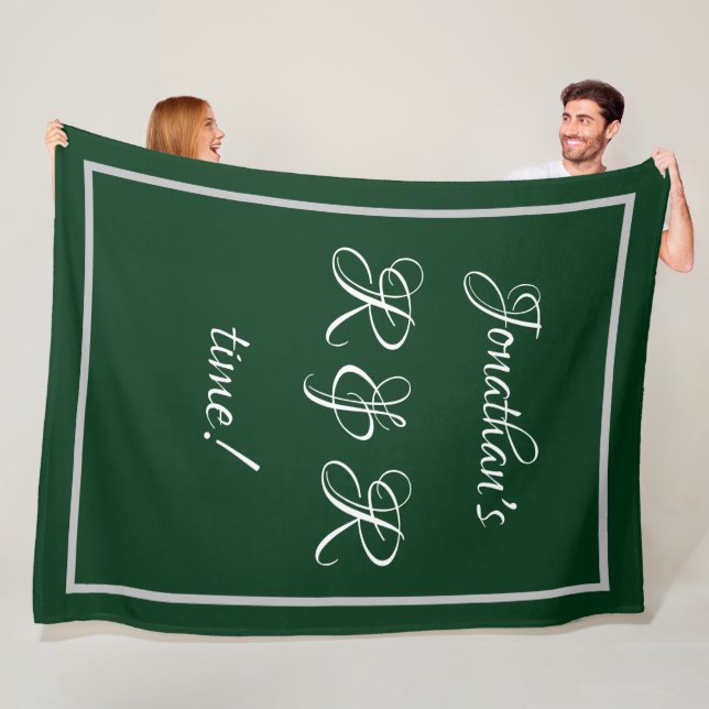Coole Personalisierte Bezeichnung Forest Green "R  Fleecedecke (Beispiel)