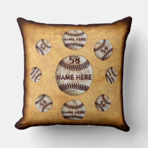 Coole personalisierte zufällige Vintage-Baseball-K Kissen