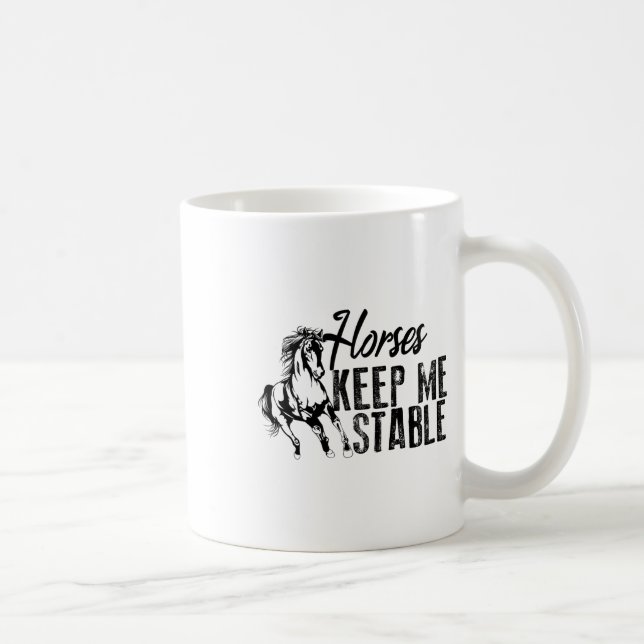 Coole Pferde Behielt Mich Stabile Ausritte Kaffeetasse (Rechts)