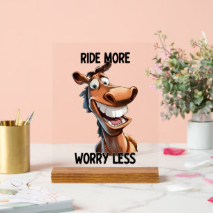 Coole Pferdereiten mehr Sorgen weniger Wortart Acrylschild