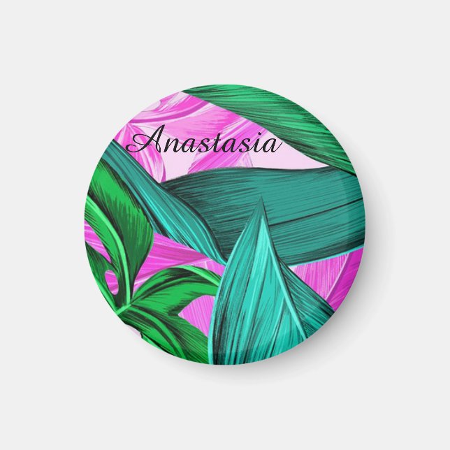 Coole, Phantastische, fluoreszierende tropische Pa Magnet (Vorne)