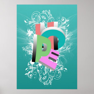 Coole phantastische Hope Word 3D-Effekt Poster