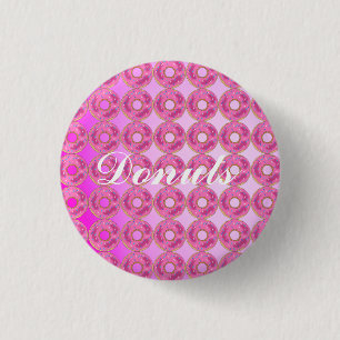 Coole, Phantastische Rosa Donuts Button