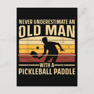 Coole Pickleball Kunst für Männer Frauen Paddeln Begleitkarte