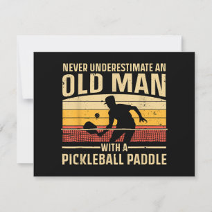 Coole Pickleball Kunst für Männer Frauen Paddeln Feiertagskarte