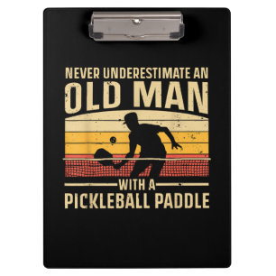 Coole Pickleball-Kunst für Männer Frauen Paddle Pi Klemmbrett