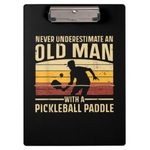 Coole Pickleball-Kunst für Männer Frauen Paddle Pi Klemmbrett