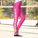 Coole Pickleball-Leggings Gelber Ball Benutzerdefi Leggings<br><div class="desc">Die perfekte Leggings für Pickleball-Fans. Hochwertige Leggings mit dem Wort PICKLEBALL und einem gelben Pickleball auf jeder Seite. Spaß für lässiges Gesellschaftsspiel oder Turnierspiel - Ändern Sie die Hintergrundfarbe ganz nach den Farben Ihres Clubs/Teams. Klicken Sie einfach auf Anpassen und scrollen Sie runter zum Farbwähler.</div>