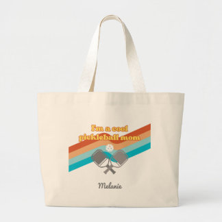 Coole Pickleball Mama Tote Bag Große Retro Jumbo Stoffbeutel